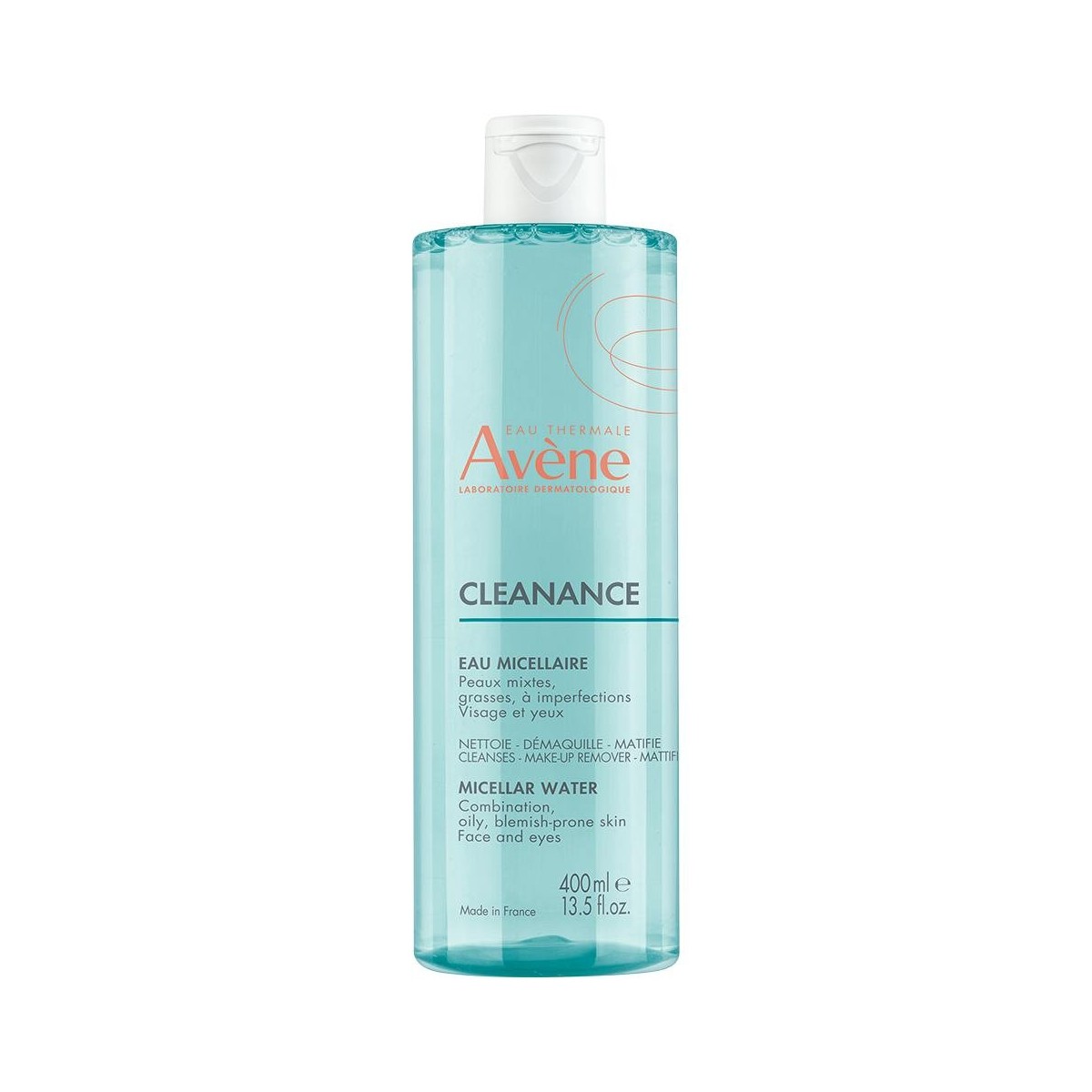Avène Cleanance Agua micelar purificante, matificante, antibrillos 400ml