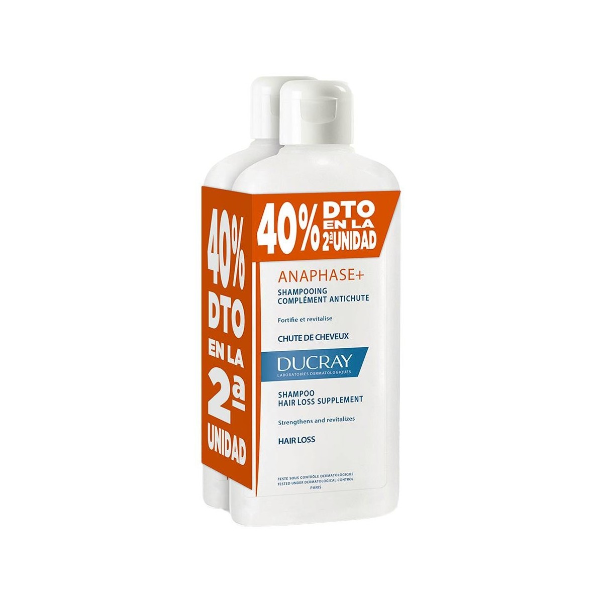 Ducray Anaphase+ Champú complemento anticaída 2x400ml