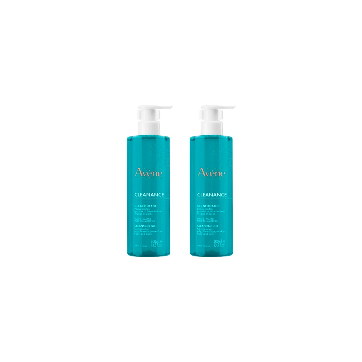 Avene Cleanance Gel Limpiador Duplo 400ml + 400ml